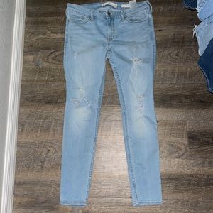 Hollister womens low rise super skinny jeans size 9s